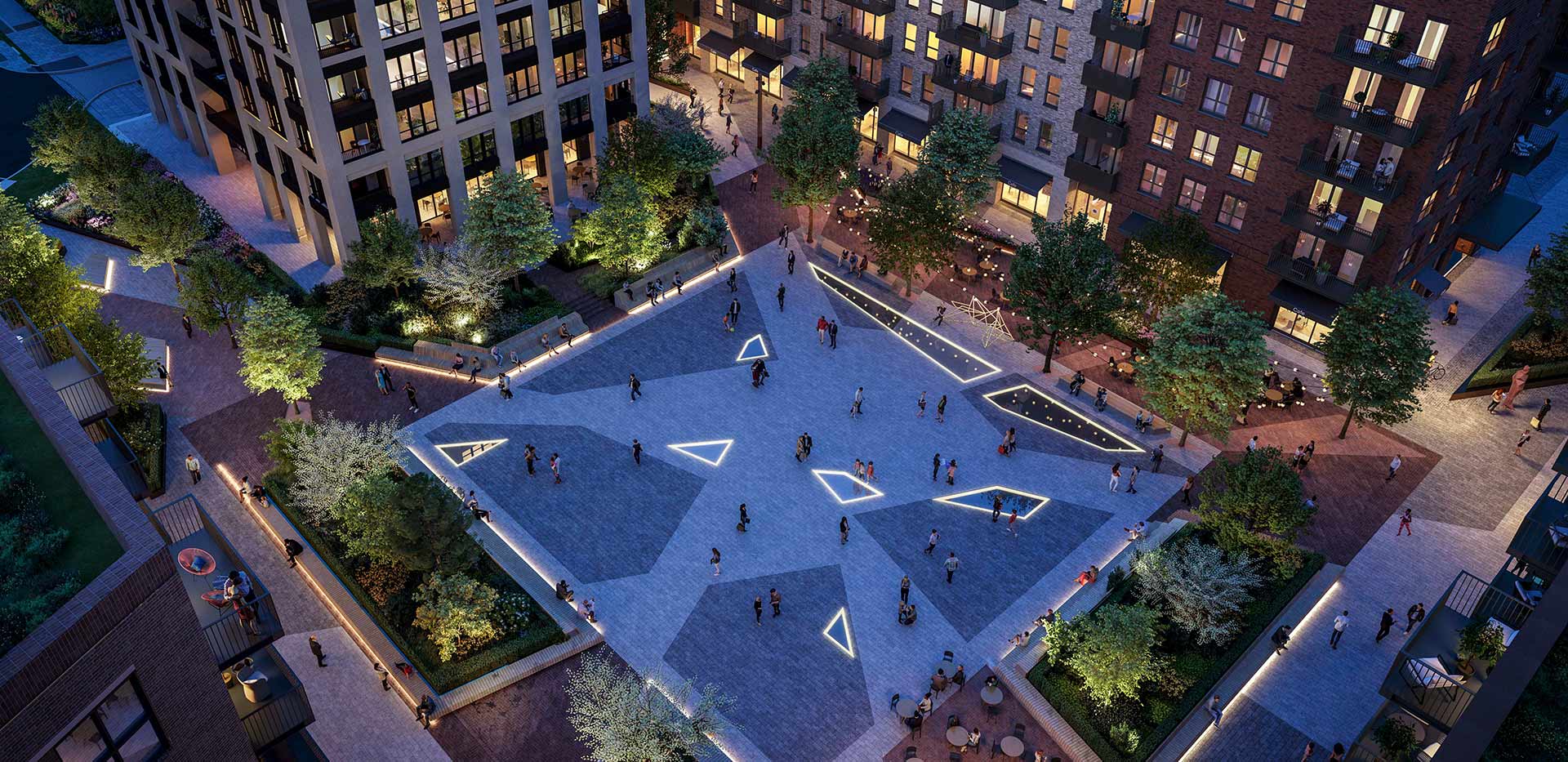 The Green Quarter, Exterior, Parkside Aerial CGI